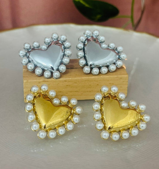 ✨Pantallas Corazón Perlado- Stainless Steel