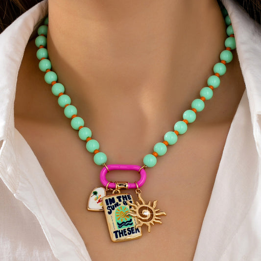 ✨Collar Tropical – Oro Laminado