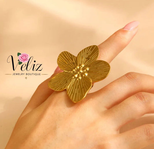 ✨Anillo Flora - Stainless Steel